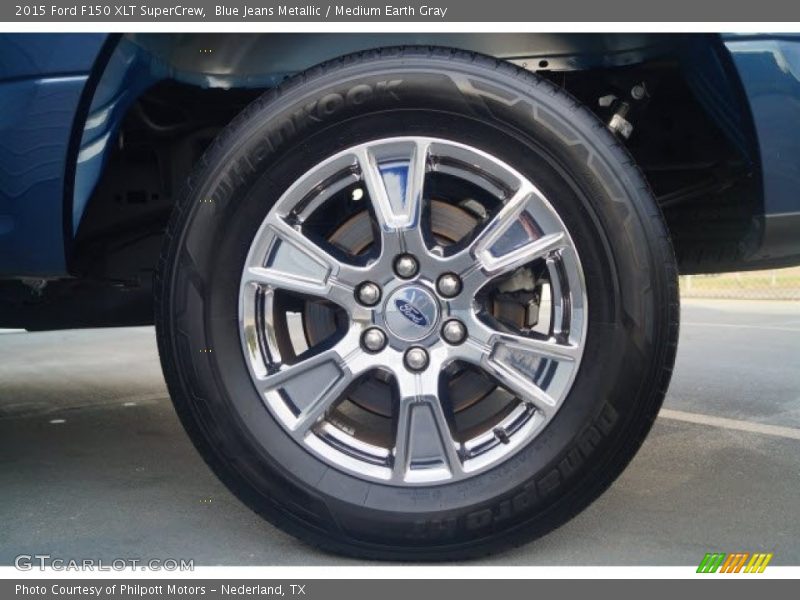 Blue Jeans Metallic / Medium Earth Gray 2015 Ford F150 XLT SuperCrew