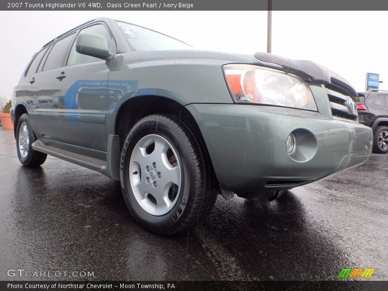 Oasis Green Pearl / Ivory Beige 2007 Toyota Highlander V6 4WD