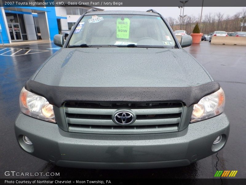 Oasis Green Pearl / Ivory Beige 2007 Toyota Highlander V6 4WD