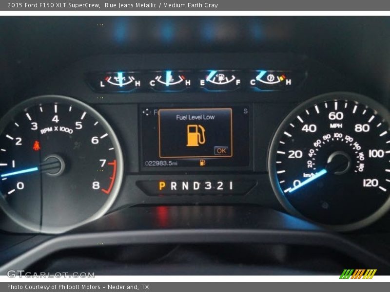 Blue Jeans Metallic / Medium Earth Gray 2015 Ford F150 XLT SuperCrew