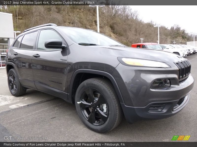 Granite Crystal Metallic / Black 2017 Jeep Cherokee Sport 4x4