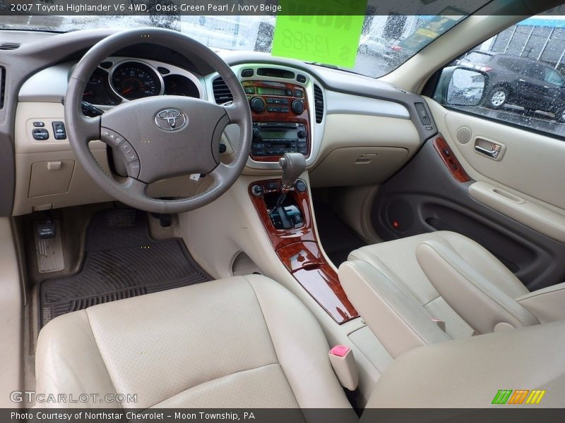 Oasis Green Pearl / Ivory Beige 2007 Toyota Highlander V6 4WD