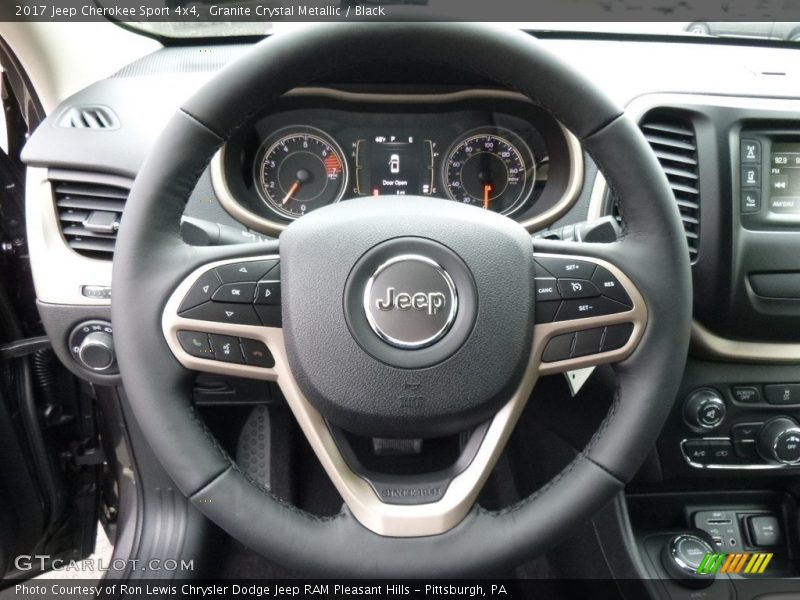 Granite Crystal Metallic / Black 2017 Jeep Cherokee Sport 4x4
