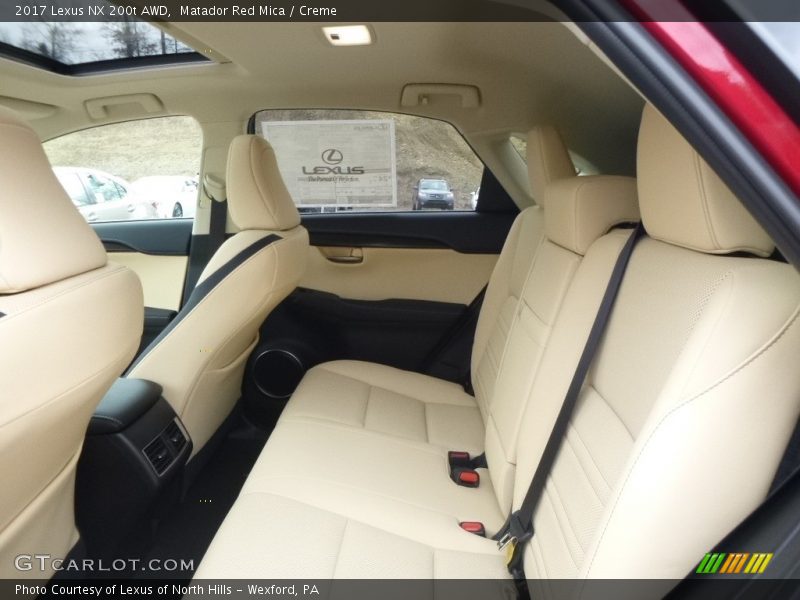 Rear Seat of 2017 NX 200t AWD