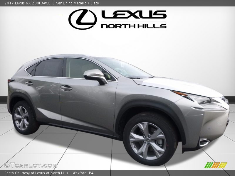 Silver Lining Metallic / Black 2017 Lexus NX 200t AWD