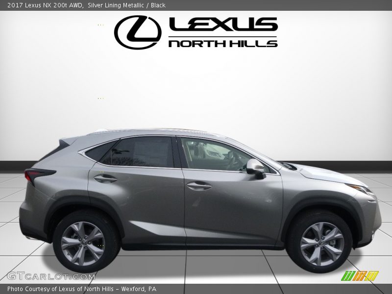 Silver Lining Metallic / Black 2017 Lexus NX 200t AWD