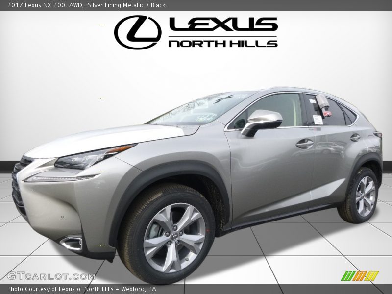 Silver Lining Metallic / Black 2017 Lexus NX 200t AWD