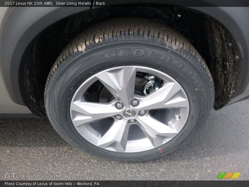Silver Lining Metallic / Black 2017 Lexus NX 200t AWD