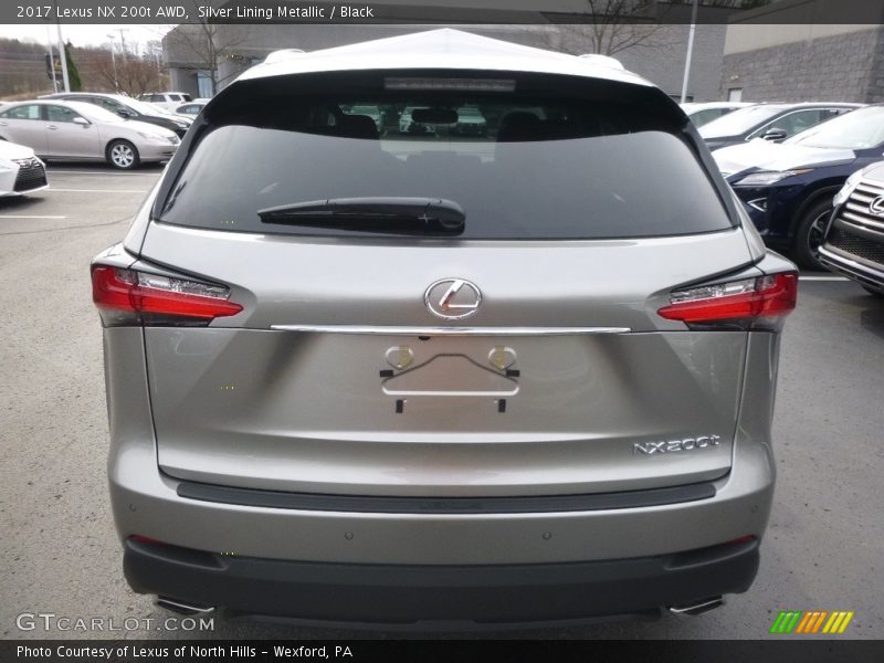 Silver Lining Metallic / Black 2017 Lexus NX 200t AWD