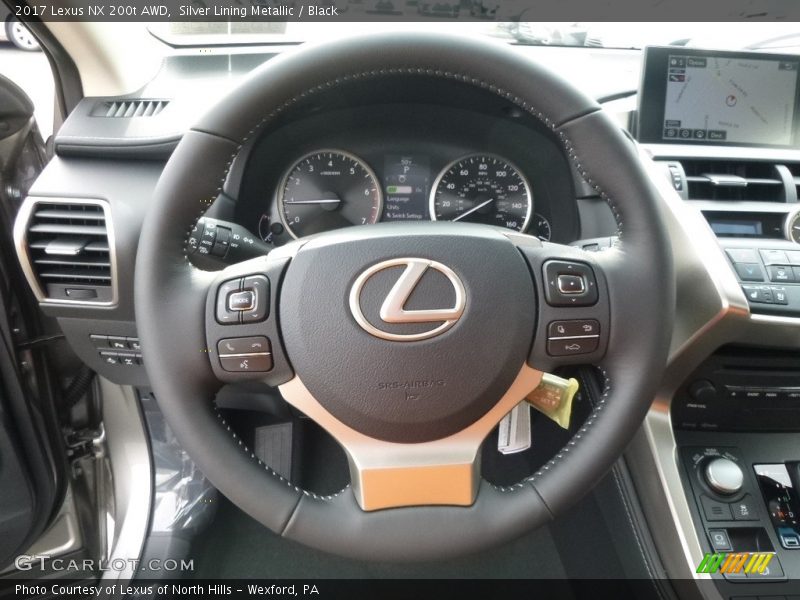 Silver Lining Metallic / Black 2017 Lexus NX 200t AWD