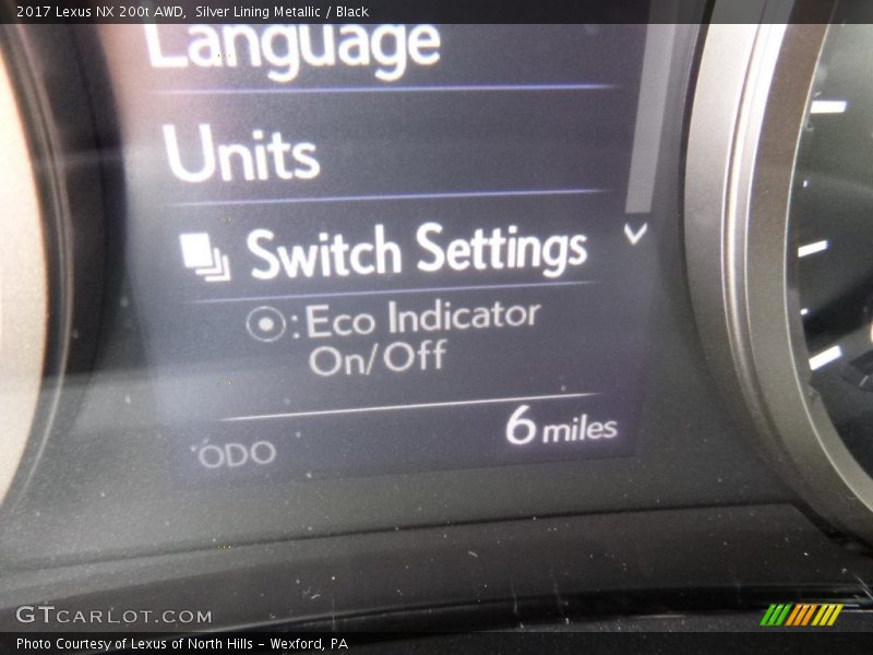 Silver Lining Metallic / Black 2017 Lexus NX 200t AWD