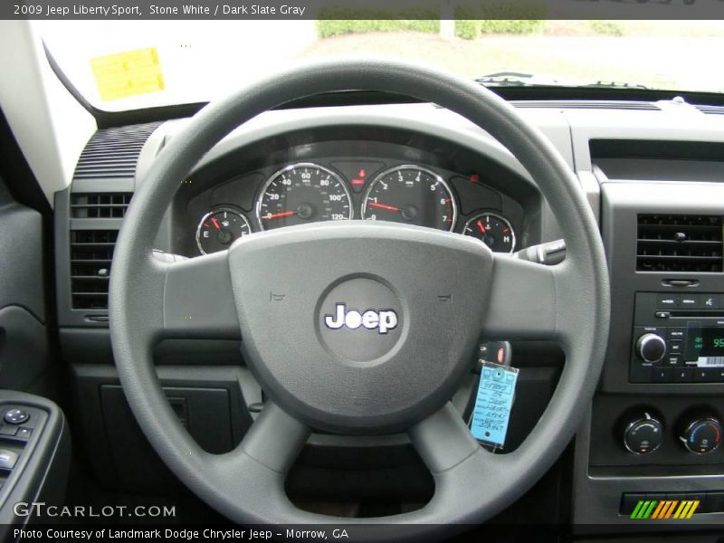 Stone White / Dark Slate Gray 2009 Jeep Liberty Sport