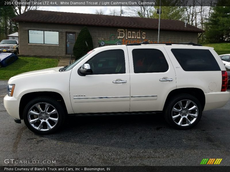 White Diamond Tricoat / Light Cashmere/Dark Cashmere 2014 Chevrolet Tahoe LTZ 4x4