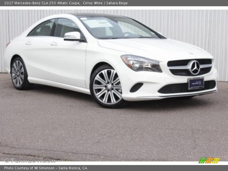 Cirrus White / Sahara Beige 2017 Mercedes-Benz CLA 250 4Matic Coupe