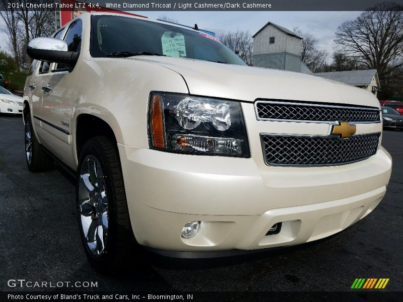 White Diamond Tricoat / Light Cashmere/Dark Cashmere 2014 Chevrolet Tahoe LTZ 4x4