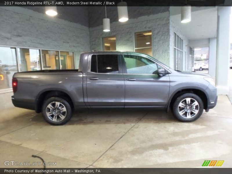 Modern Steel Metallic / Black 2017 Honda Ridgeline RTL-T AWD