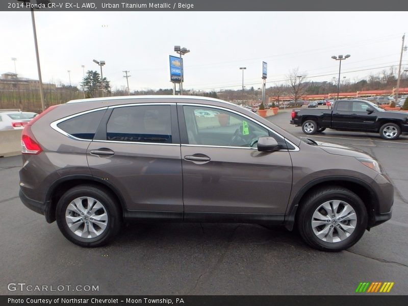 Urban Titanium Metallic / Beige 2014 Honda CR-V EX-L AWD