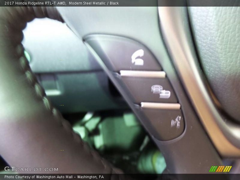 Modern Steel Metallic / Black 2017 Honda Ridgeline RTL-T AWD