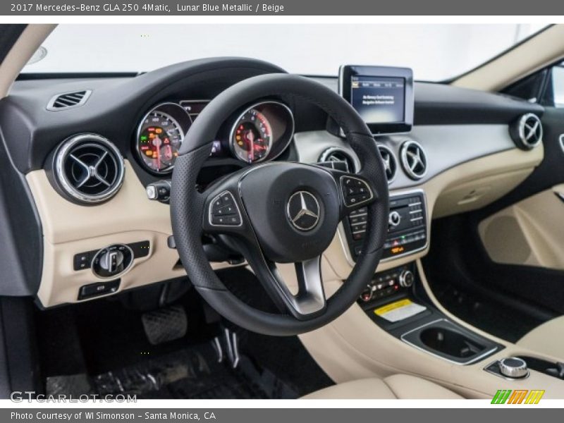 Lunar Blue Metallic / Beige 2017 Mercedes-Benz GLA 250 4Matic