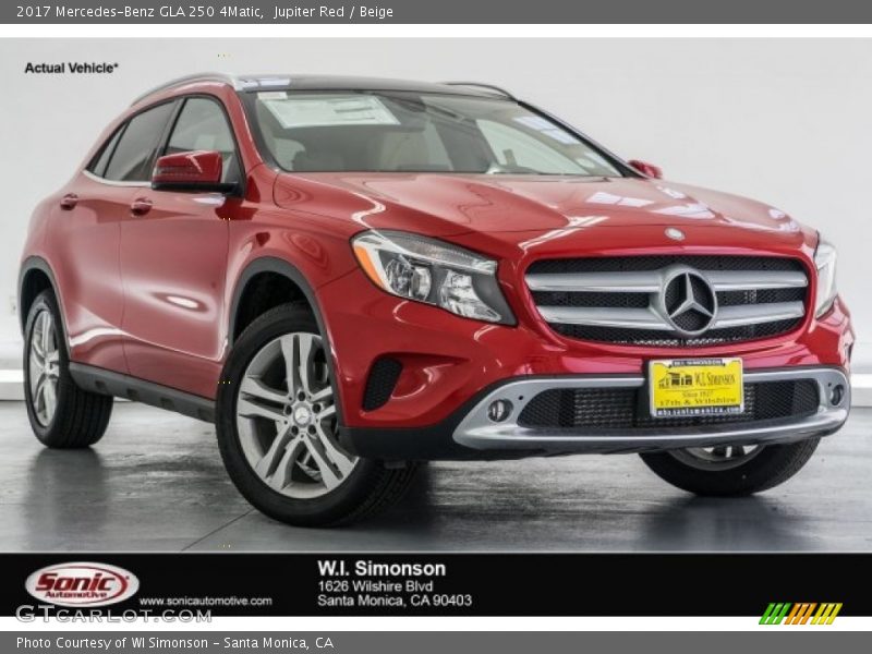 Jupiter Red / Beige 2017 Mercedes-Benz GLA 250 4Matic