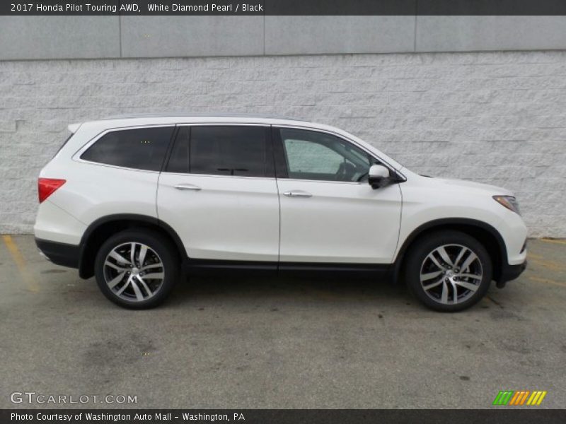 White Diamond Pearl / Black 2017 Honda Pilot Touring AWD