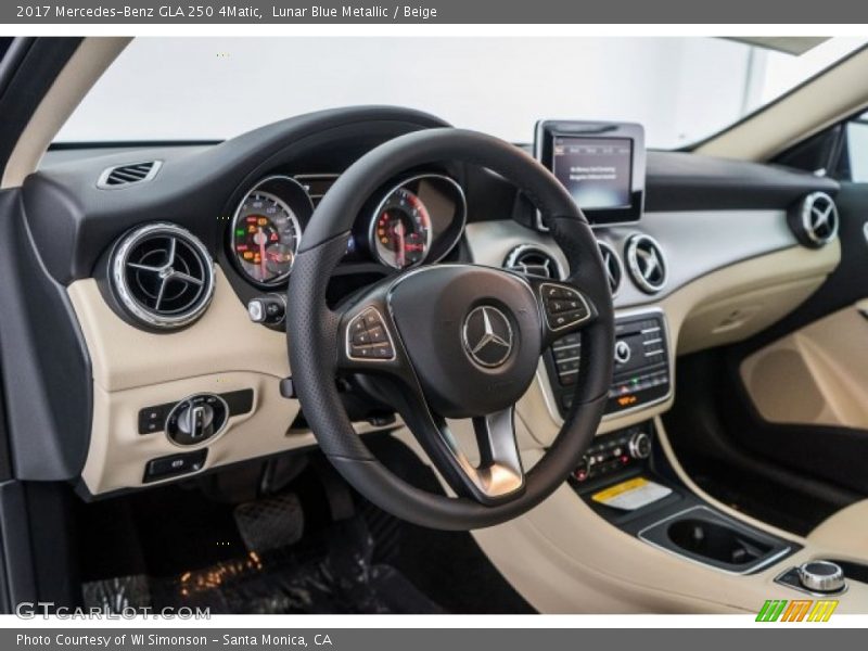 Lunar Blue Metallic / Beige 2017 Mercedes-Benz GLA 250 4Matic