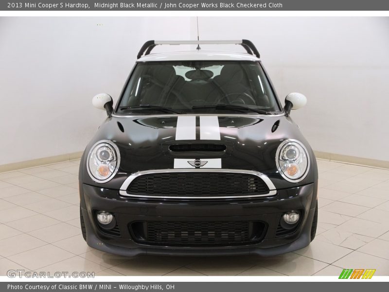Midnight Black Metallic / John Cooper Works Black Checkered Cloth 2013 Mini Cooper S Hardtop