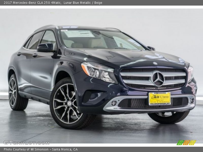 Lunar Blue Metallic / Beige 2017 Mercedes-Benz GLA 250 4Matic