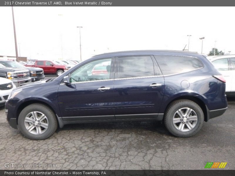 Blue Velvet Metallic / Ebony 2017 Chevrolet Traverse LT AWD