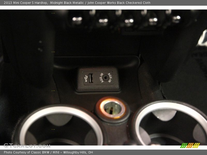 Midnight Black Metallic / John Cooper Works Black Checkered Cloth 2013 Mini Cooper S Hardtop