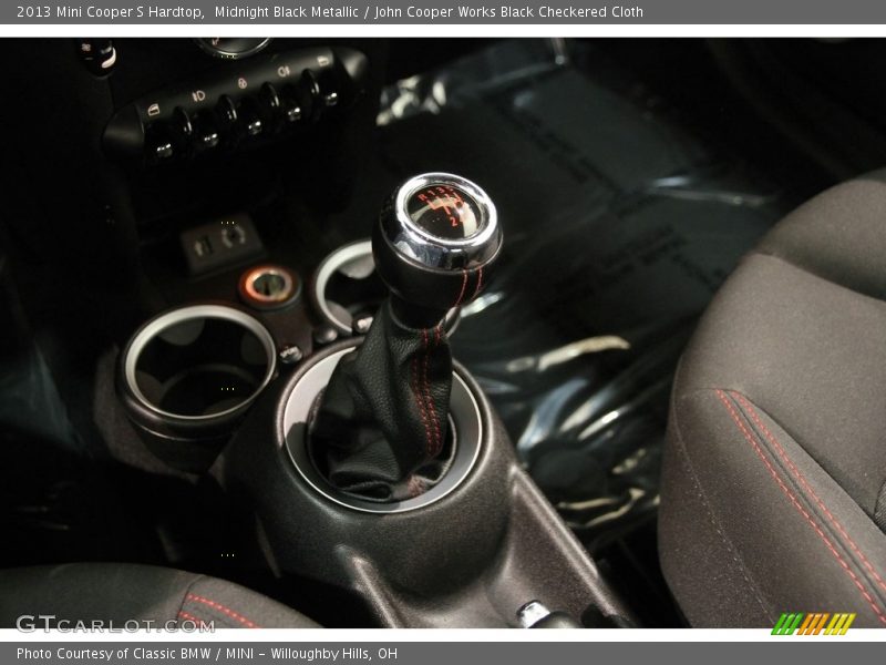 Midnight Black Metallic / John Cooper Works Black Checkered Cloth 2013 Mini Cooper S Hardtop