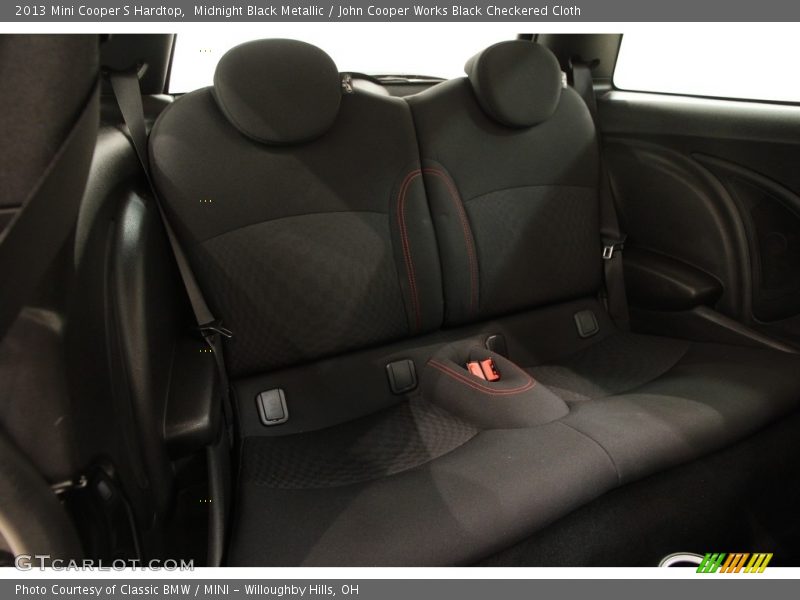 Midnight Black Metallic / John Cooper Works Black Checkered Cloth 2013 Mini Cooper S Hardtop