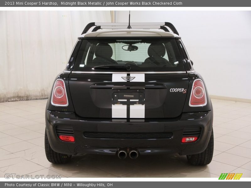 Midnight Black Metallic / John Cooper Works Black Checkered Cloth 2013 Mini Cooper S Hardtop