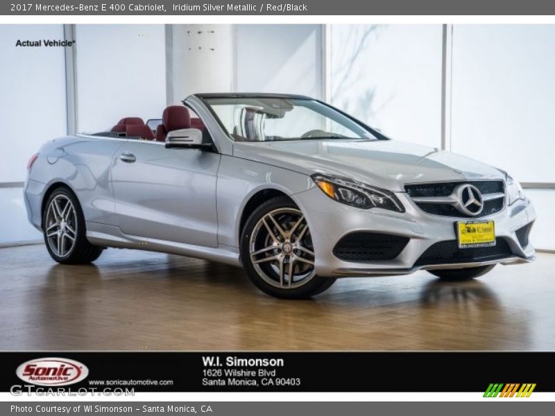 Iridium Silver Metallic / Red/Black 2017 Mercedes-Benz E 400 Cabriolet
