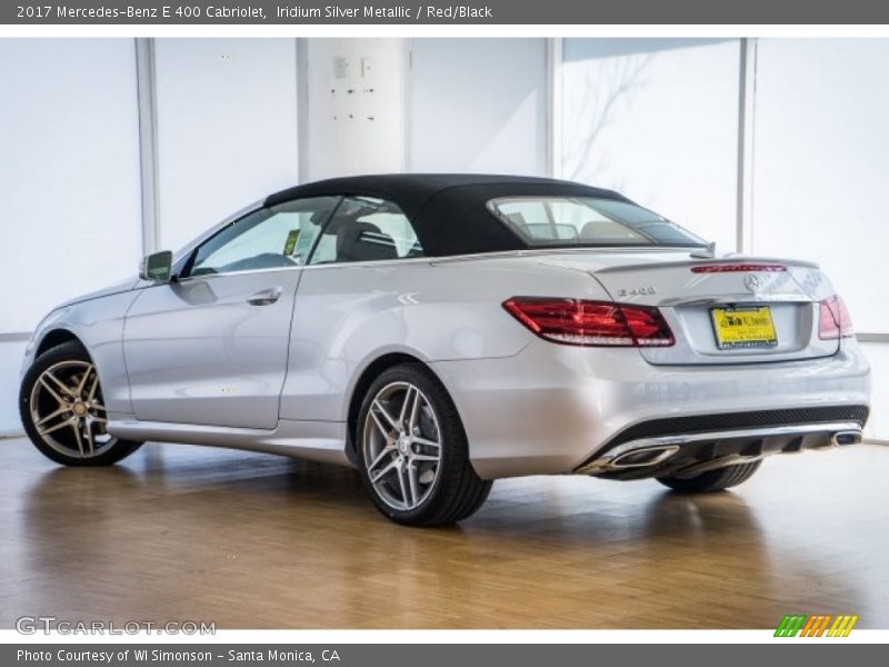 Iridium Silver Metallic / Red/Black 2017 Mercedes-Benz E 400 Cabriolet