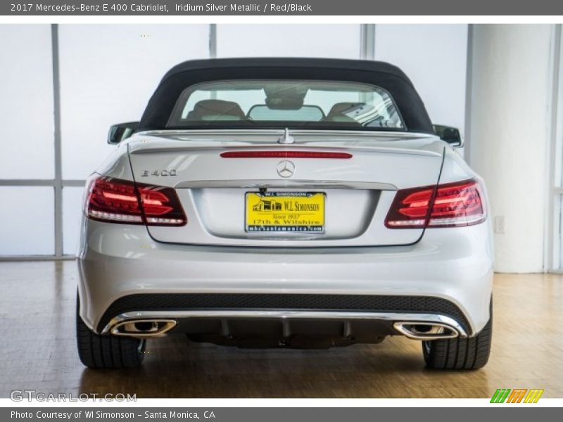 Iridium Silver Metallic / Red/Black 2017 Mercedes-Benz E 400 Cabriolet