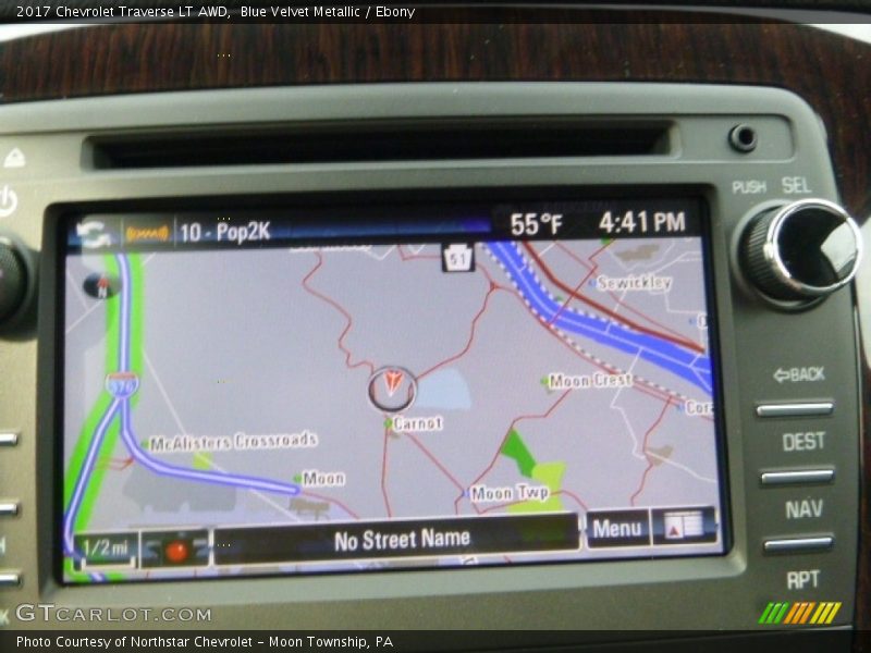 Blue Velvet Metallic / Ebony 2017 Chevrolet Traverse LT AWD