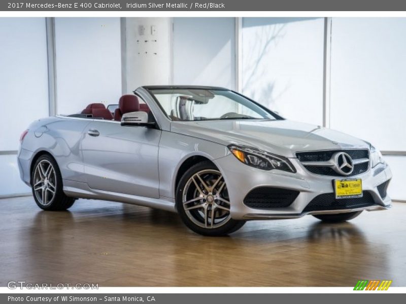 Iridium Silver Metallic / Red/Black 2017 Mercedes-Benz E 400 Cabriolet