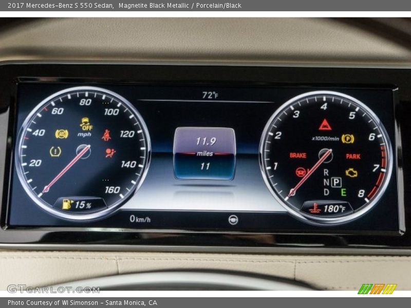  2017 S 550 Sedan 550 Sedan Gauges