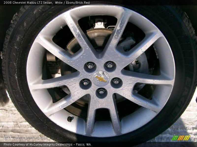 White / Ebony/Brick Red 2008 Chevrolet Malibu LTZ Sedan
