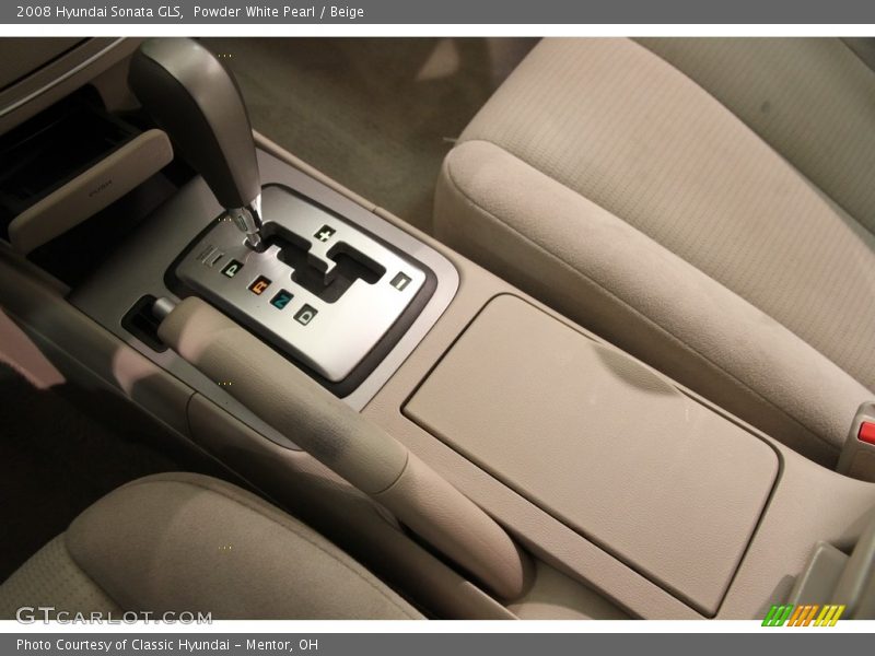 Powder White Pearl / Beige 2008 Hyundai Sonata GLS