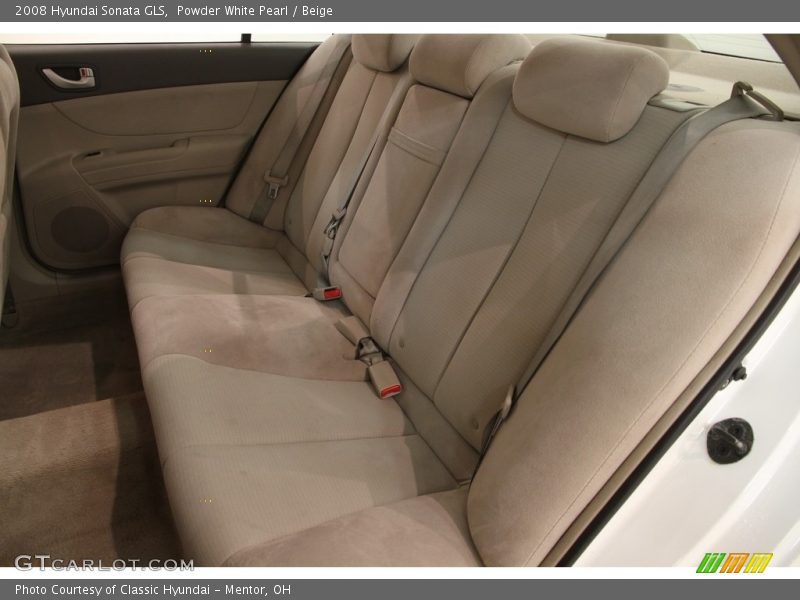 Powder White Pearl / Beige 2008 Hyundai Sonata GLS