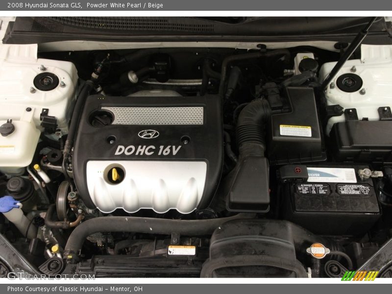 Powder White Pearl / Beige 2008 Hyundai Sonata GLS
