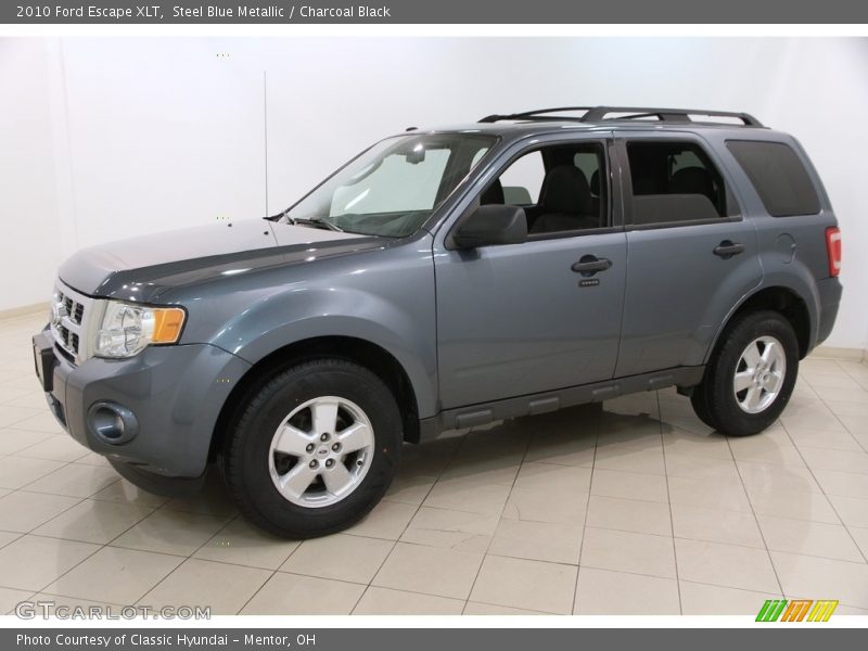 Steel Blue Metallic / Charcoal Black 2010 Ford Escape XLT