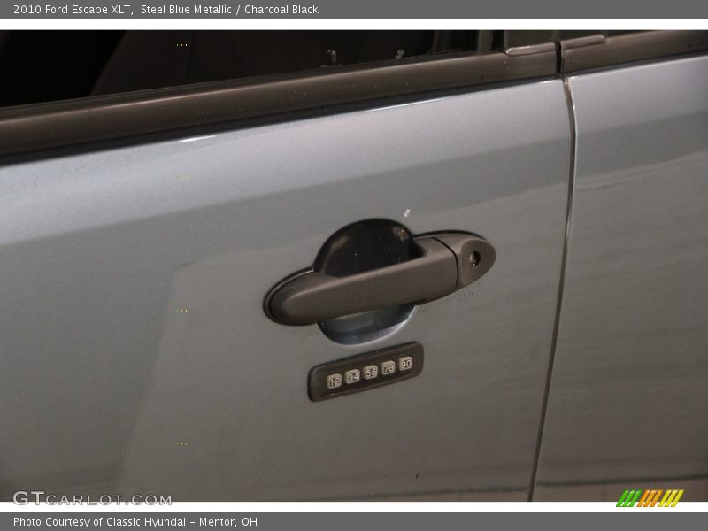Steel Blue Metallic / Charcoal Black 2010 Ford Escape XLT