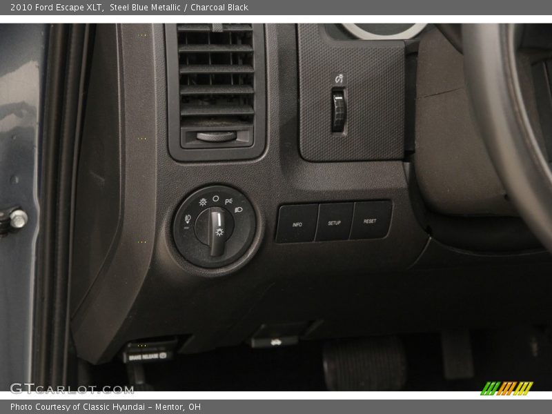 Steel Blue Metallic / Charcoal Black 2010 Ford Escape XLT