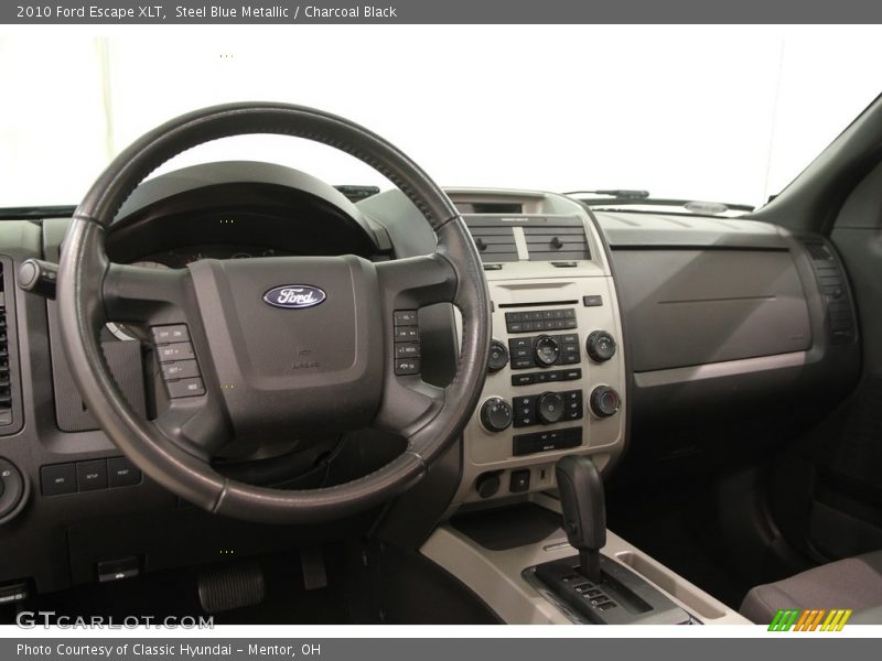 Steel Blue Metallic / Charcoal Black 2010 Ford Escape XLT