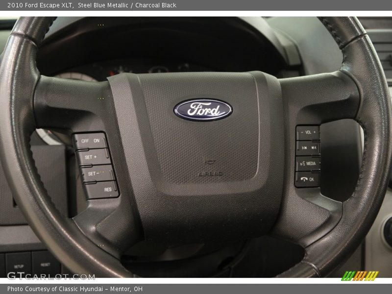 Steel Blue Metallic / Charcoal Black 2010 Ford Escape XLT
