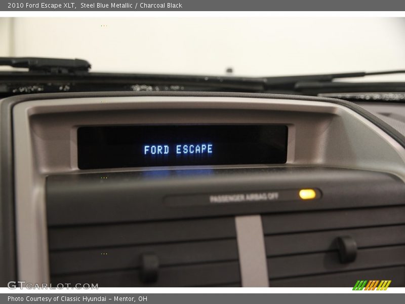 Steel Blue Metallic / Charcoal Black 2010 Ford Escape XLT