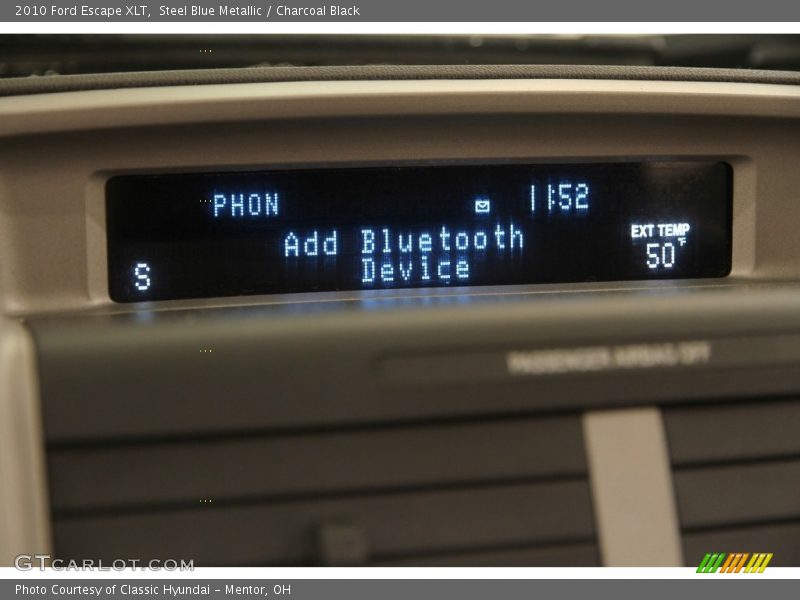 Steel Blue Metallic / Charcoal Black 2010 Ford Escape XLT